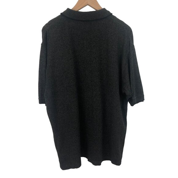 Preswick & Moore Men's Size XL Black & Tan Silk Blend Short Sleeve Polo Shirt - Picture 2 of 8